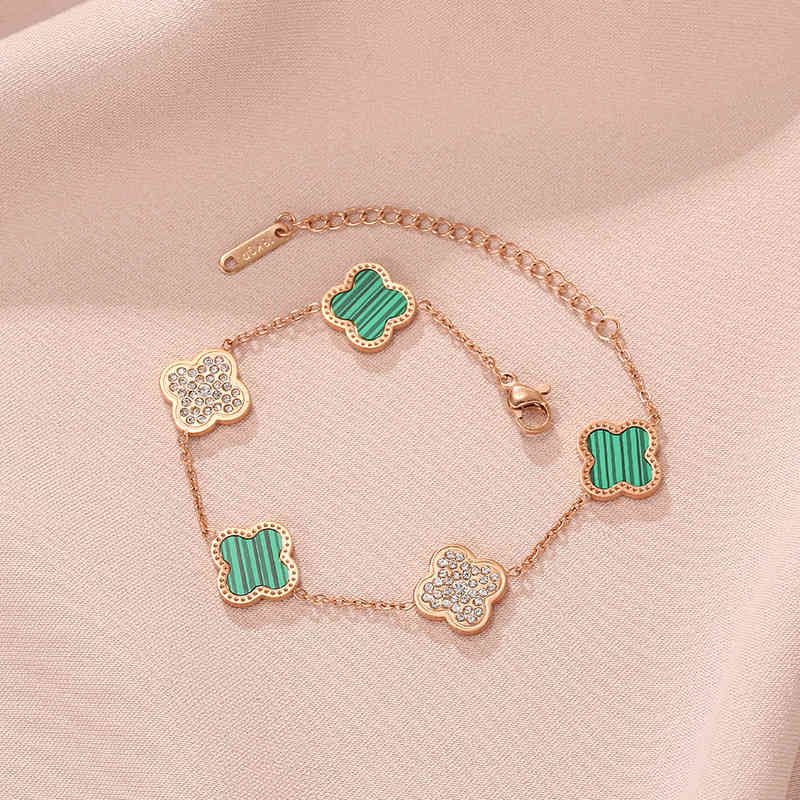 Green Diamond Clover Bracelet (rose Go