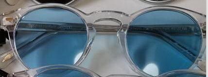 Clear Frame Blue Lens