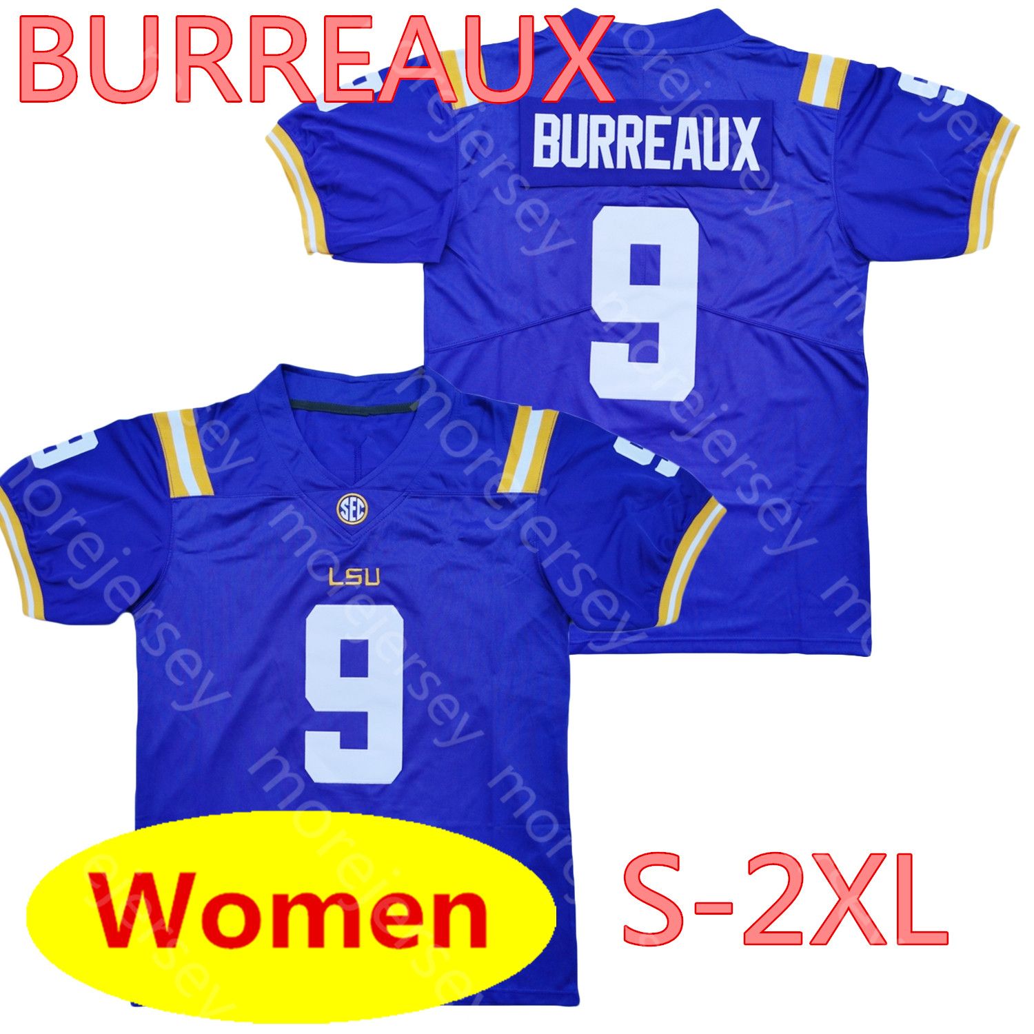 LSU Tigers Football Jersey NCAA College Burreaux Joe Burrow Size Men