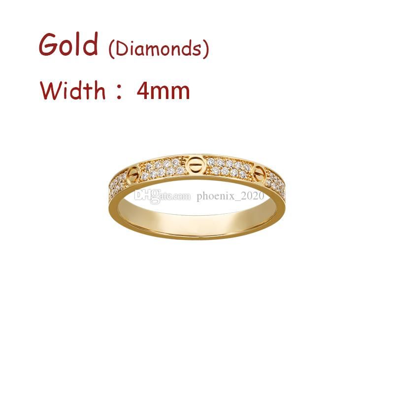Gold (4mm)-diamonds Love Ring