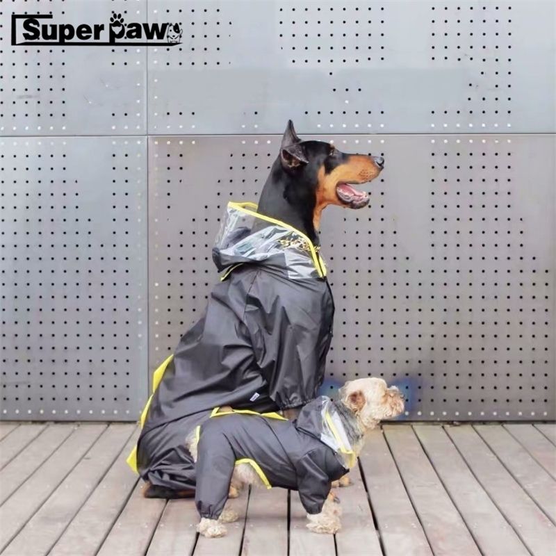 Pequeño mediano Perro impermeable Perros de lluvia Abrigo de lluvia Ropa mascotas Puppy