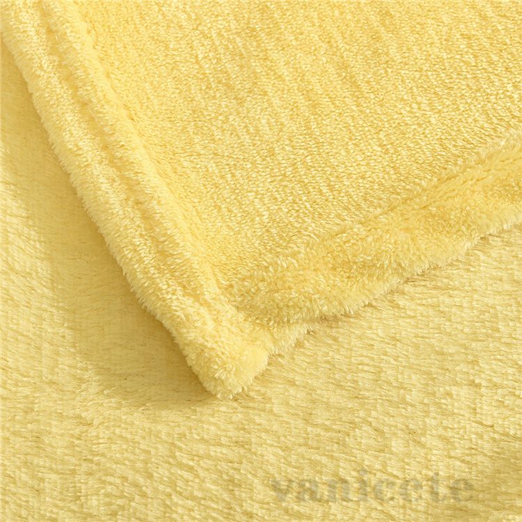 Newest Solid Colors Blankets Warm Flannel Polyester Fiber Blankets Soft