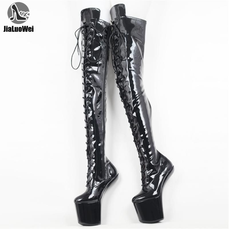 crotch high platform boots