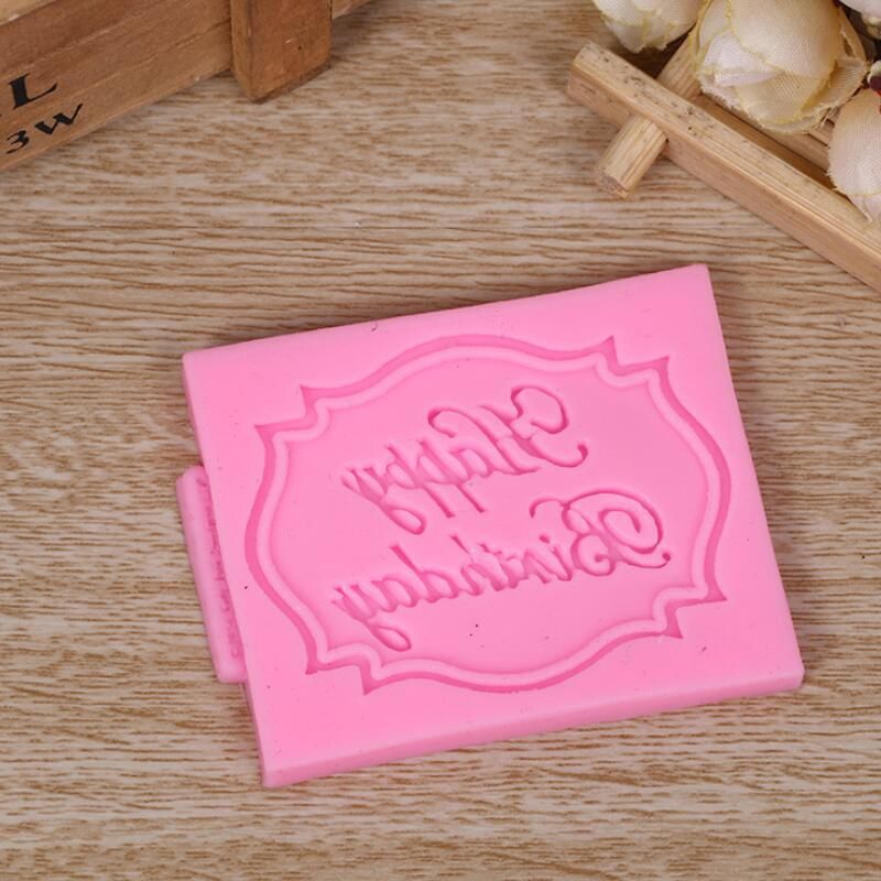 Hot Bar Dining Happy Birthday Letter Form Silicone Mold Chocolate