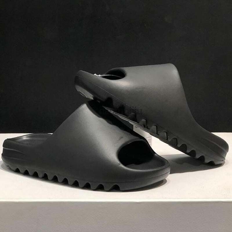 New Kanye West Foam Runner Sandal Slipper Triple Black White Bone Resin ...