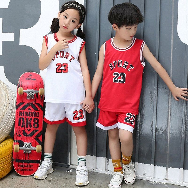 2 unids conjunto niño chicas ropa niño baloncesto uniforme bebé niños niñas