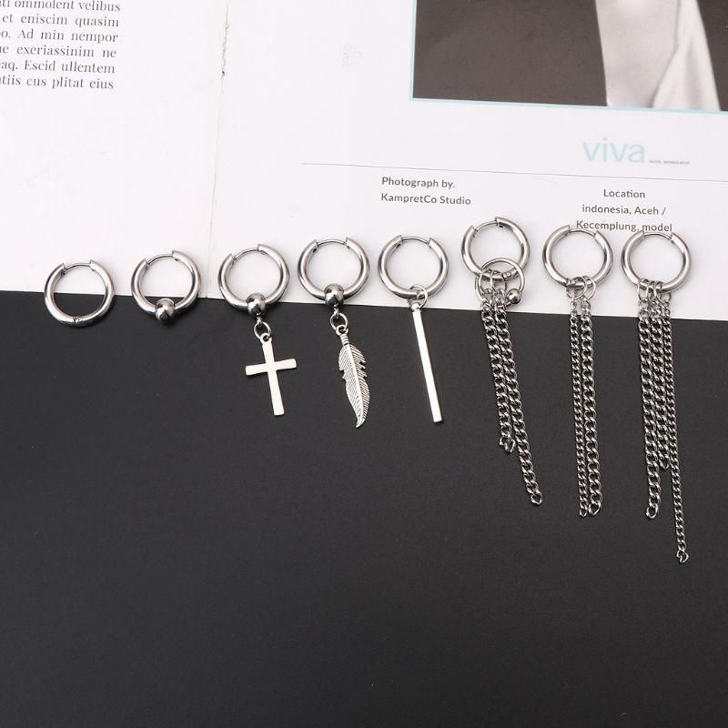 Guaber Titanium Steel Korean Kpop Winner V Drop Earrings Guaber Titanium Steel Korean Kpop Winner V Drop Earrings
