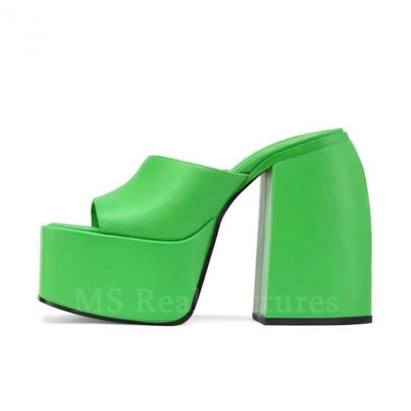 Groene slippers