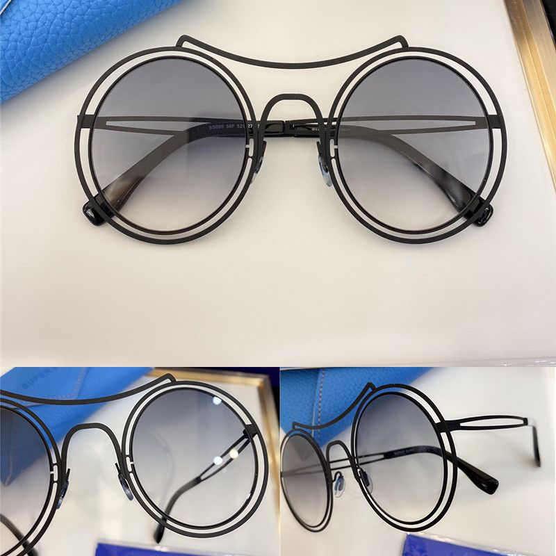SS095 Mode Sonnenbrillen mit UV-Schutz für Männer und Frauen Vintage Rundrahmen Beliebte Top-Qualität Kommen Sie mit Case Klassische Sonnenbrille