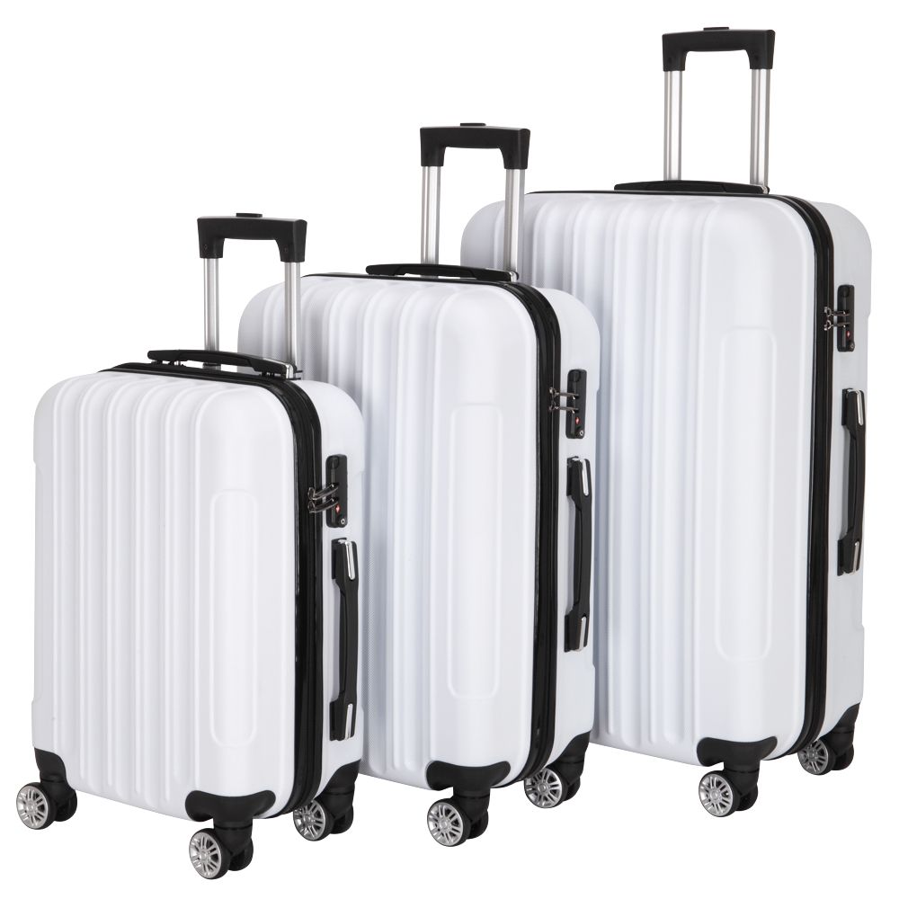 3-IN-1 MUJER MULTIFUNCIONAL CAPACIDAD VIAJE MALETAS DE ALMACENAMIENTO Blanco Periódico Travel Moda Hombres