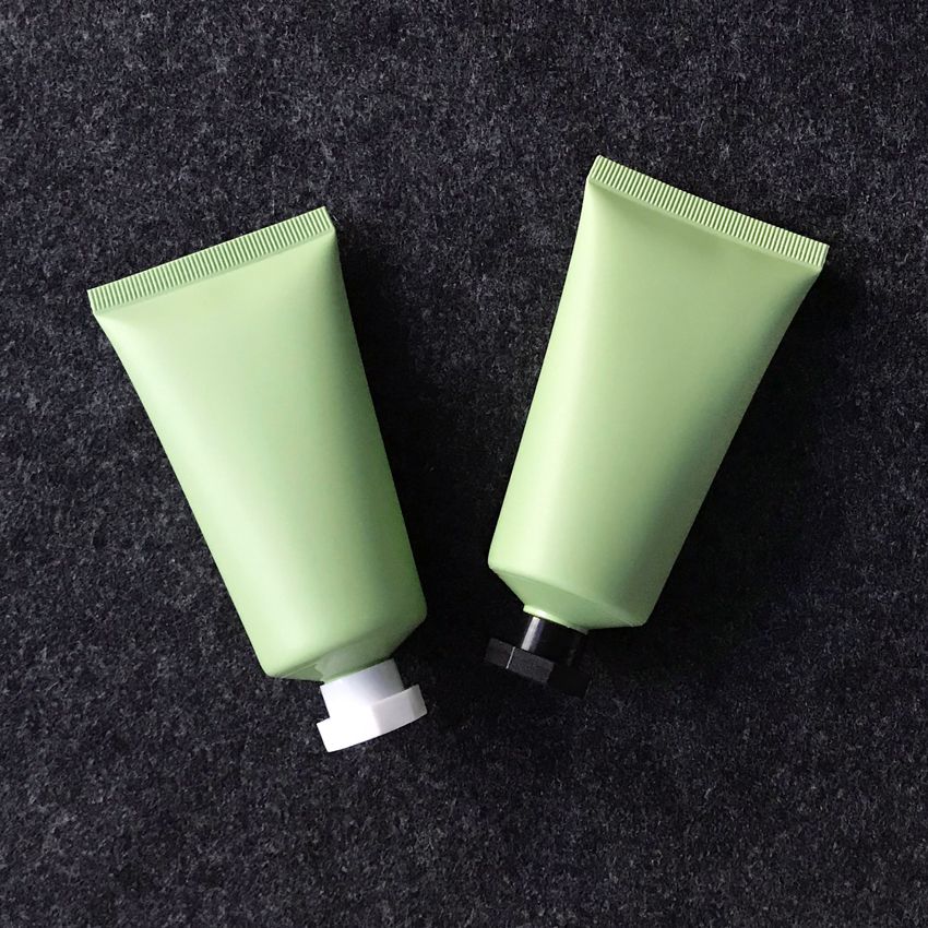 50g Green Plastic Soft Bottle Cosmetics Facial Cleanser Cream Empty