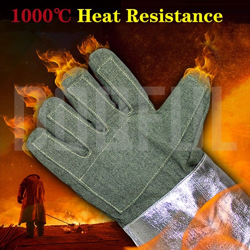 Guantes de fuego de alta temperatura guantes guantes resistentes del horno microondas de Trabajo 