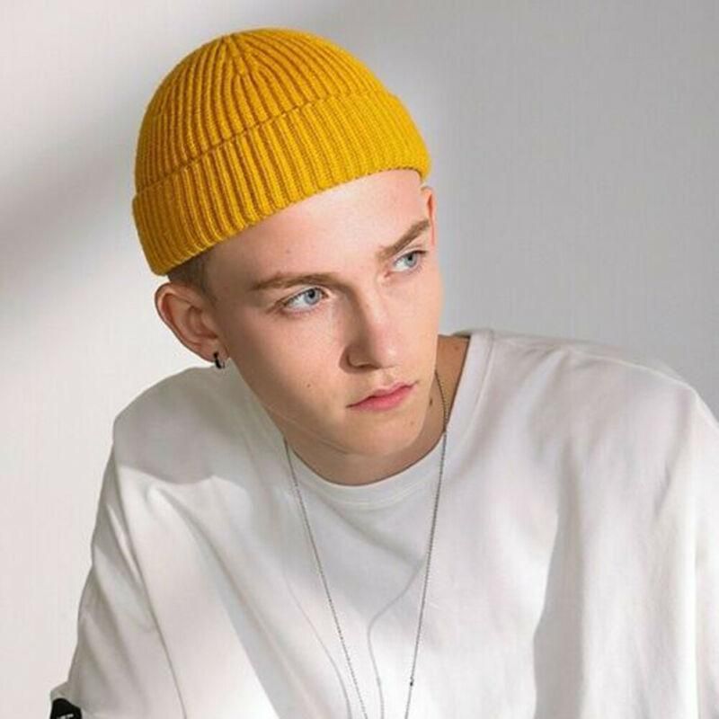 #E Gorro suave Unisex para exteriores,gorro de punto de Color sólid.. #E Gorro suave Unisex para exteriores,gorro de punto de Color sólid..