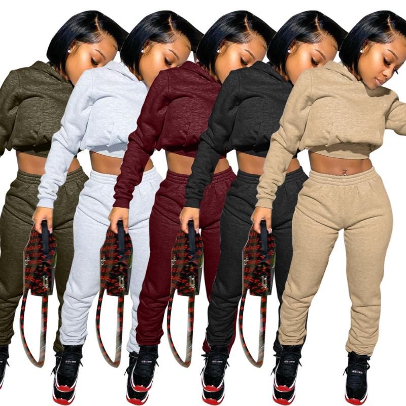 womens jogger and crop top set