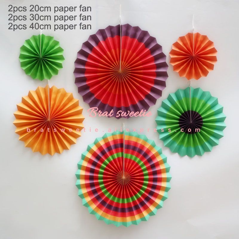 6pc Multicolor Fan