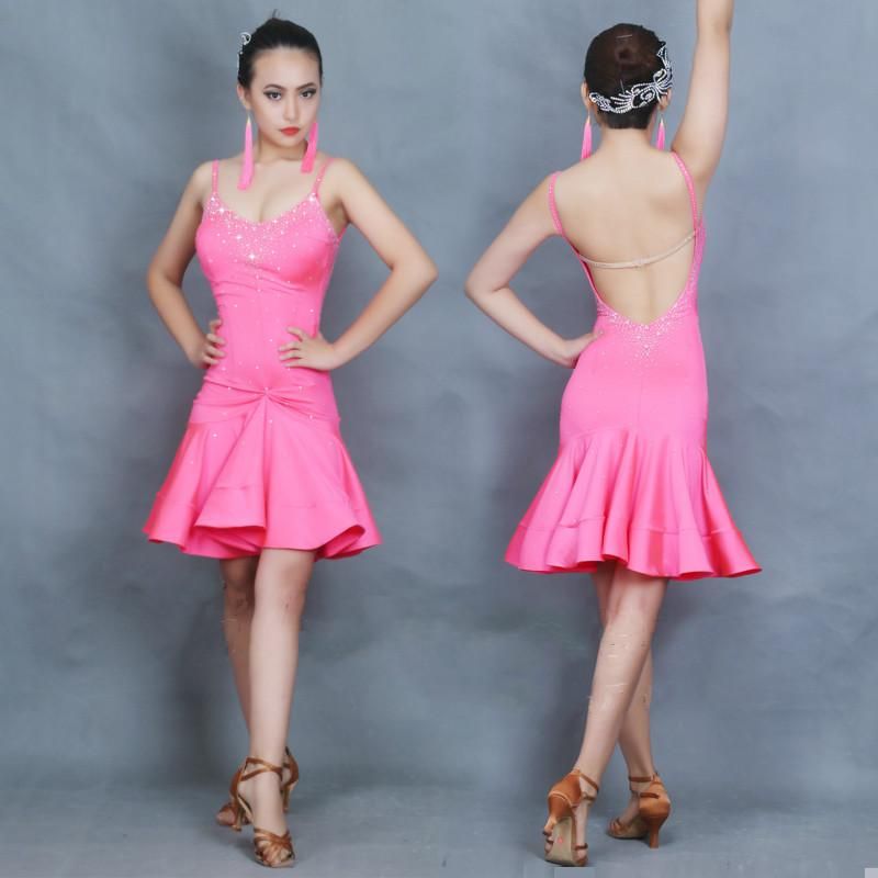 pink latin dance dress