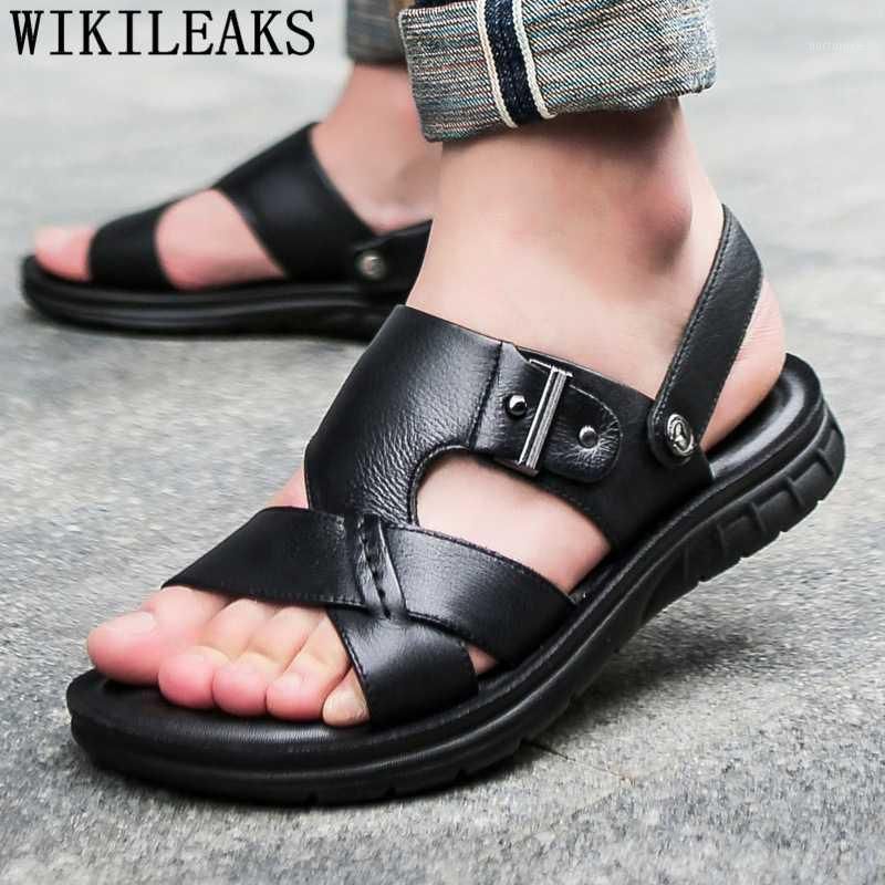 De Beste Kwaliteit Mannen Lederen Sandalen Lederen Outdoor Sandalen Open  Schoenen Heren Zomer Schoenen Ontwerper Mannen Plus Size Buty Meski1 Tegen  Een Goedkope Prijs, Online Sandalen |DHgate