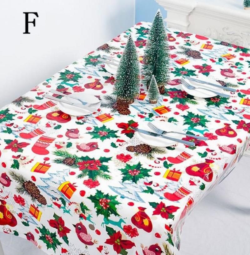 Christmas Xmas Table Cloth Tablecloth Cover Party Easy clean Disposable 1.1*1.8M