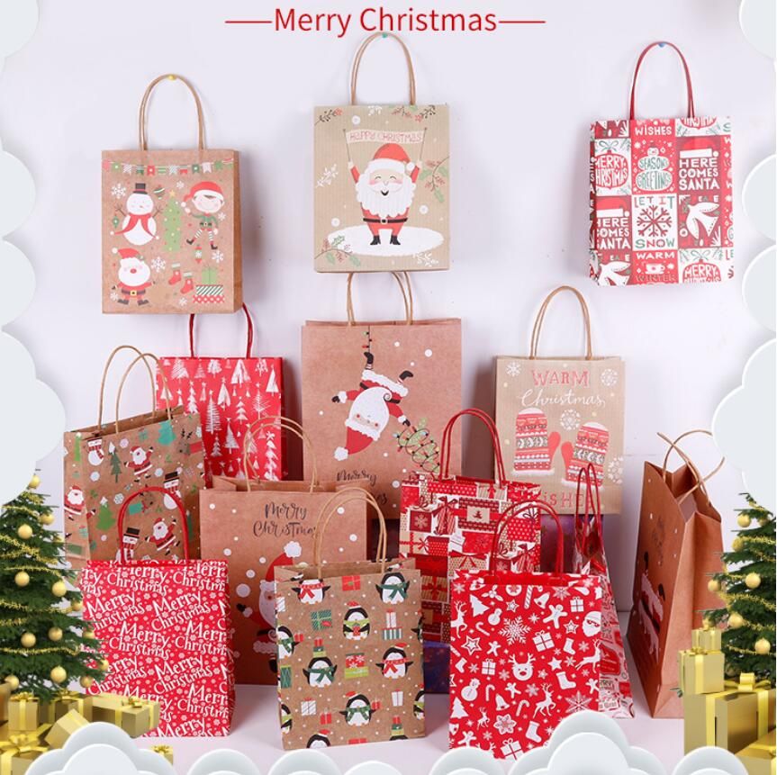 kraft christmas gift bolsas