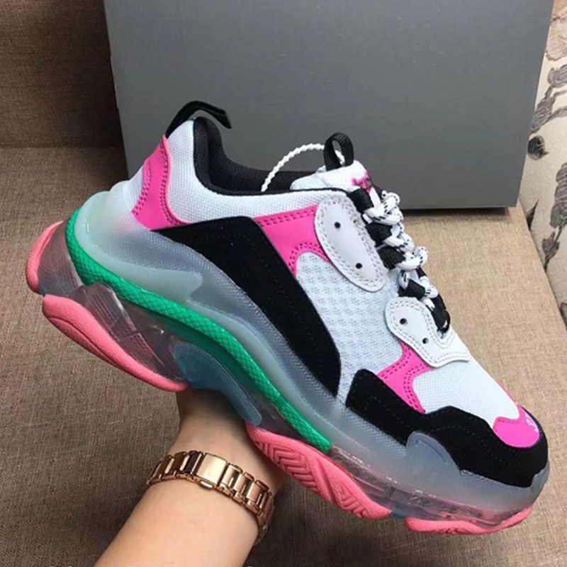 Acquistare Balenciaga Triple S Unica Papà Chiare Moda Scarpe Firmate 17FW  Nero Yellow Arcobaleno Uomini Donne Scarpe Da Ginnastica Di Marca Di Lusso  Del Partito Porm Pattini Della Piattaforma Economico | Consegna