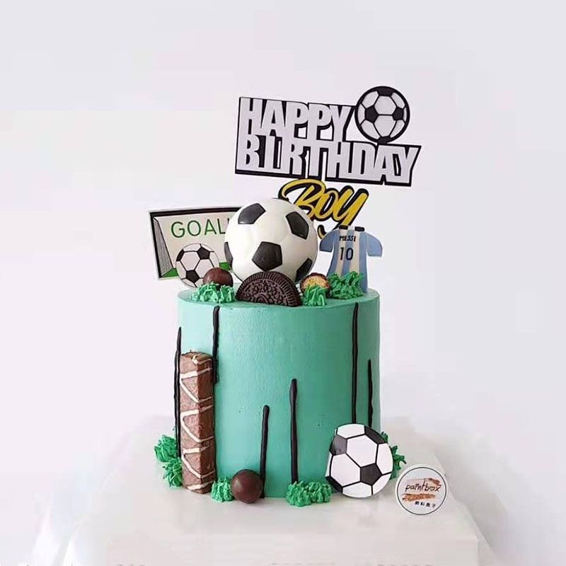 Creative Football Sports Theme Happy Birthday Cake Toppers Cartoon Boy Birthday Cupcake Topper Decoration Kids Birthday Party Y200618 Creative Football Sports Theme Happy Birthday Cake Toppers Cartoon Boy Birthday Cupcake Topper Decoration Kids Birthday Party Y200618