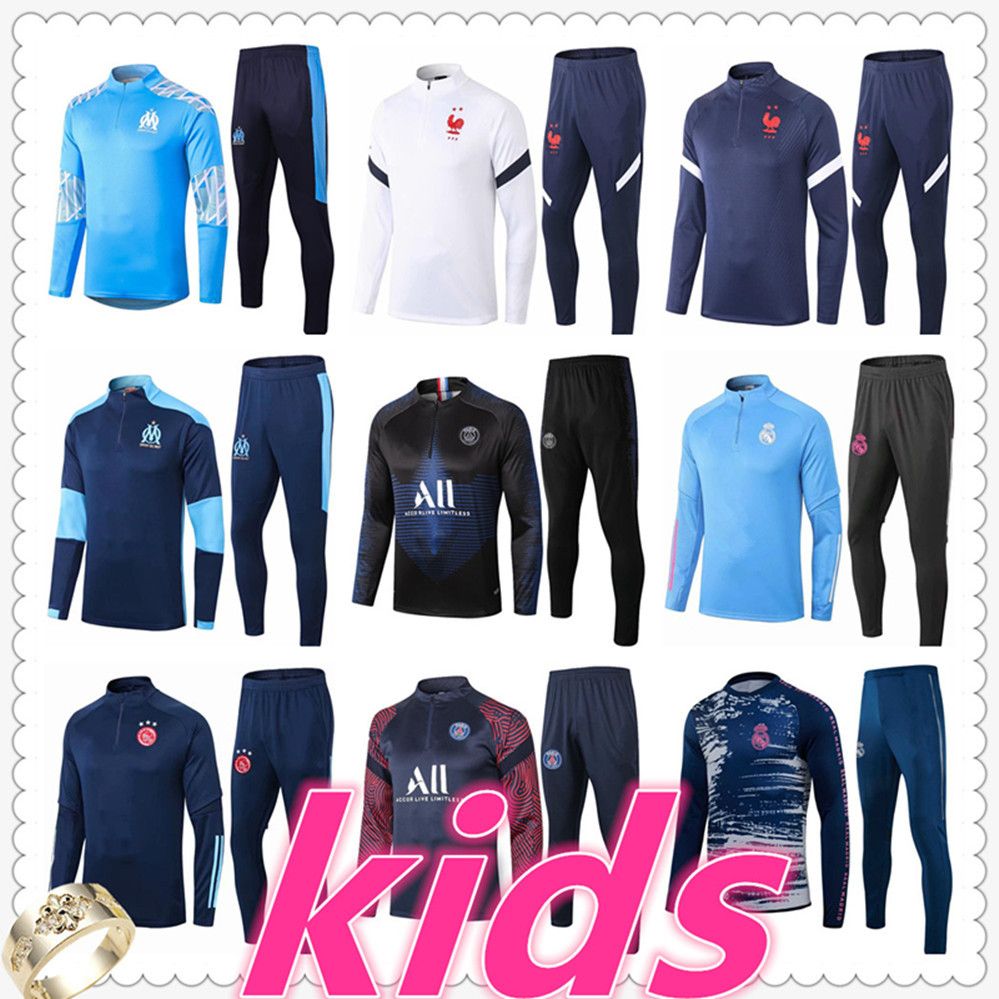 chandal real madrid psg jordan france marseille ajax barcelona kids football tracksuit 20 chandal futbol