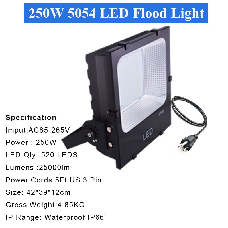 4 PCS 250W 5054フラッドライト