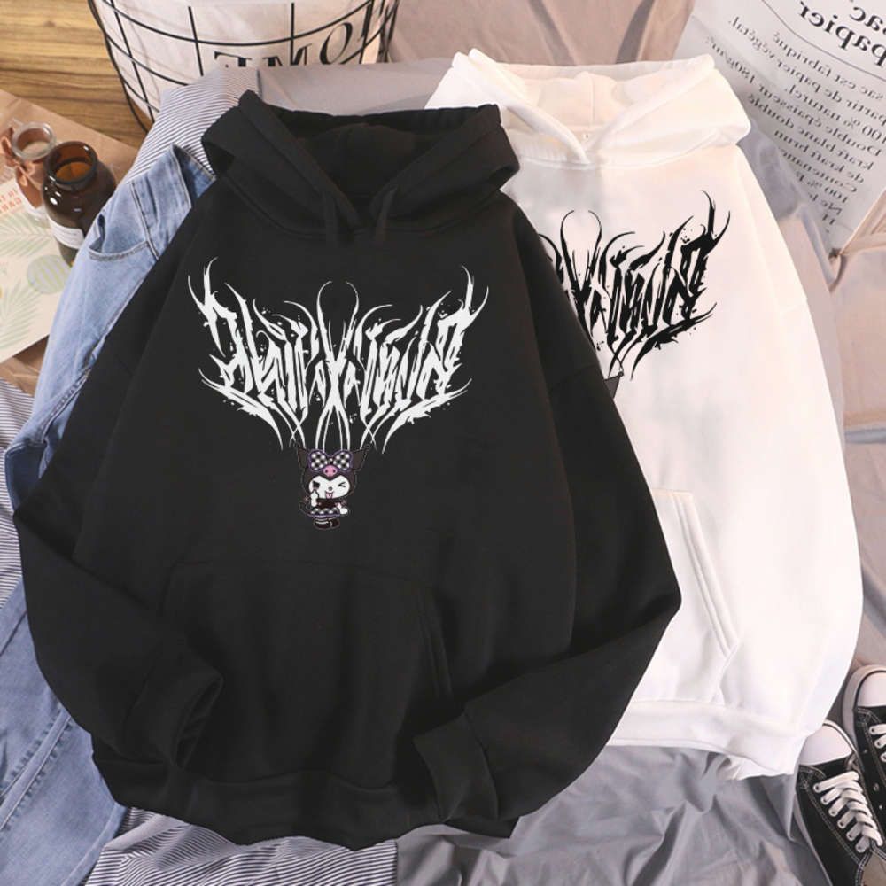 Compra Kuromi Hoodies Harajuku Anime Dibujos Animados Linda Manga Corta Top  Street Wear O Cuello Sweet Girl Sudadera Sudadera Sudadera Autumn Capucha  Barato | Entrega Rápida Y Calidad | Es.Dhgate