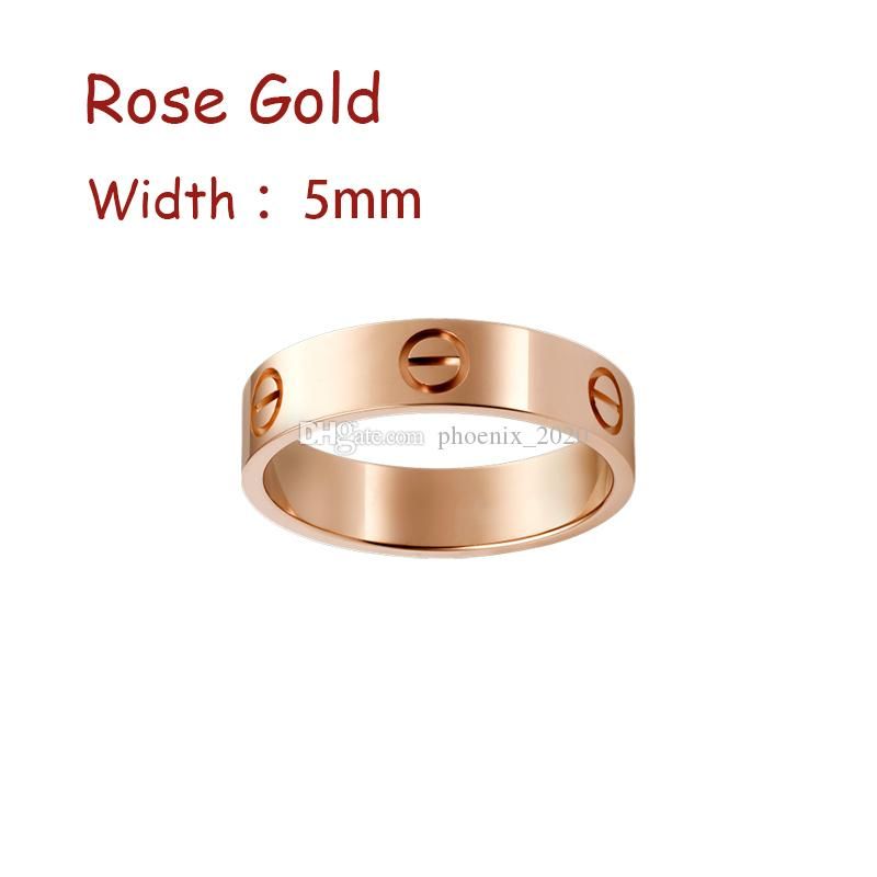 Rose Gold (5mm)-love Ring