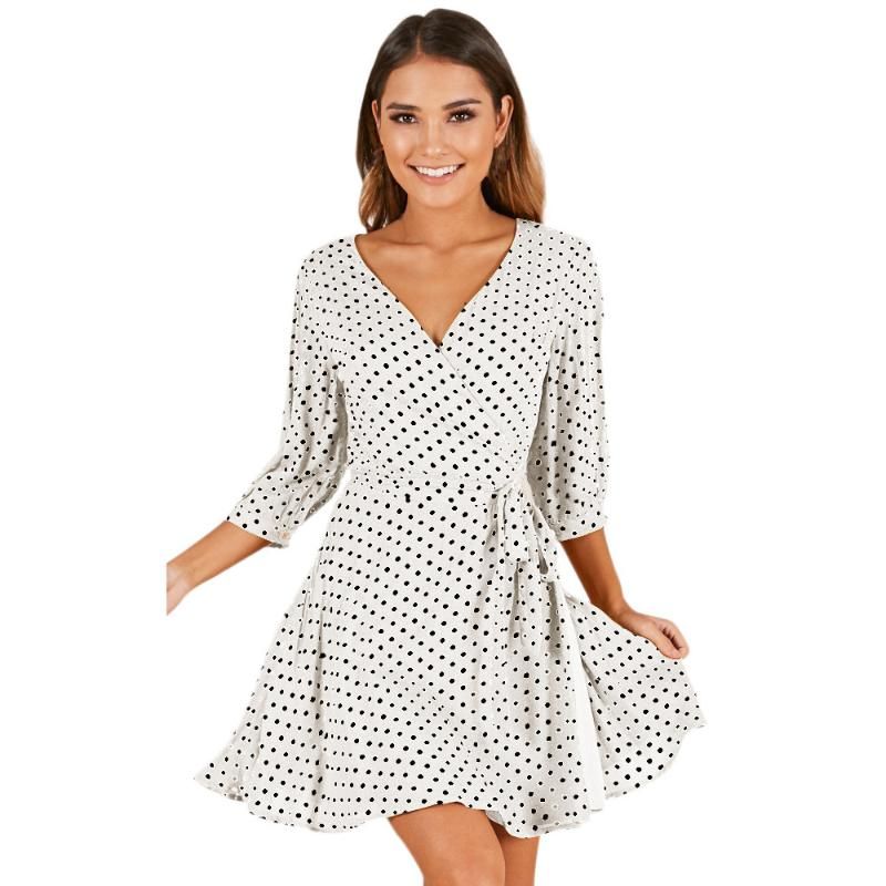 Vestido casual de las mujeres vestidos largos, más el tamaño de vestidos de media  manga grande