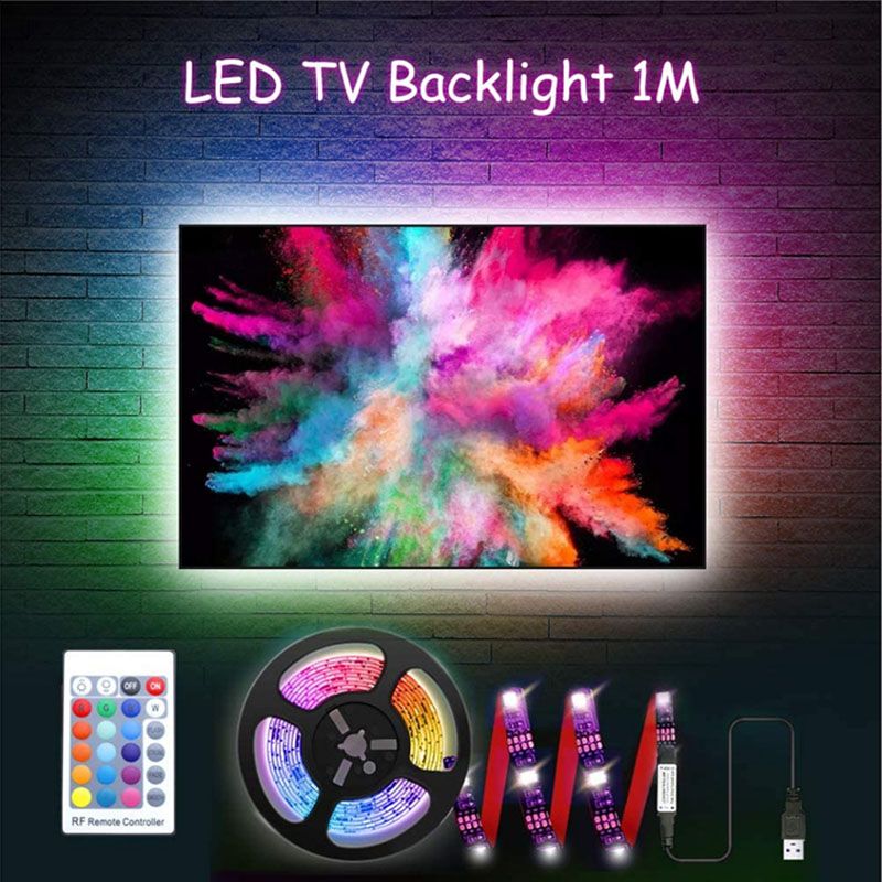 Cable USB LED 5050 Bluetooth Strip Light Lámpara de TV Fondo Kit de  iluminación Fondo de