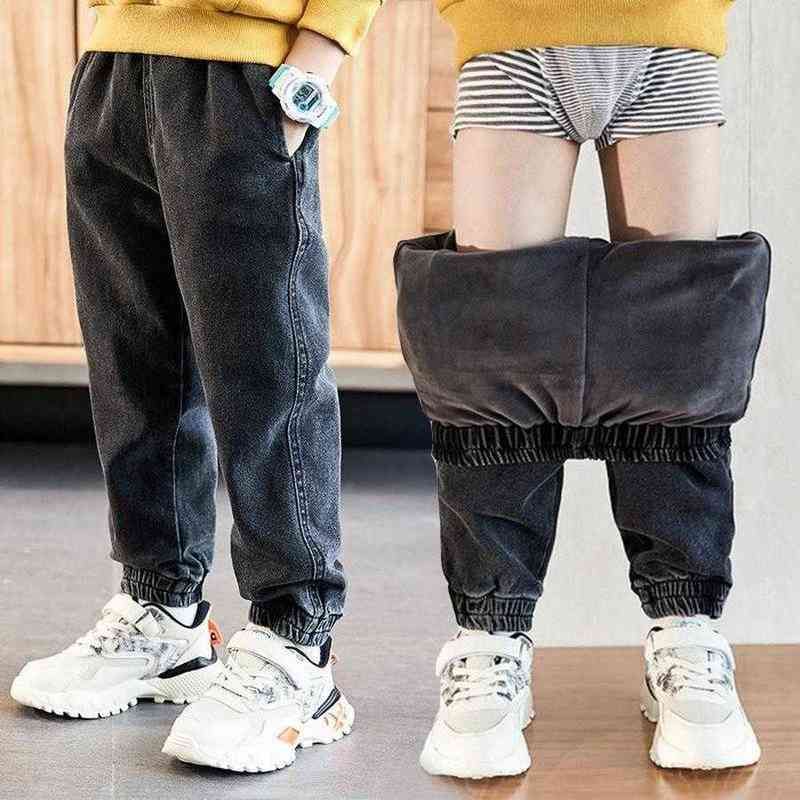 Denim Pant Kids Winter Thick Trousers 