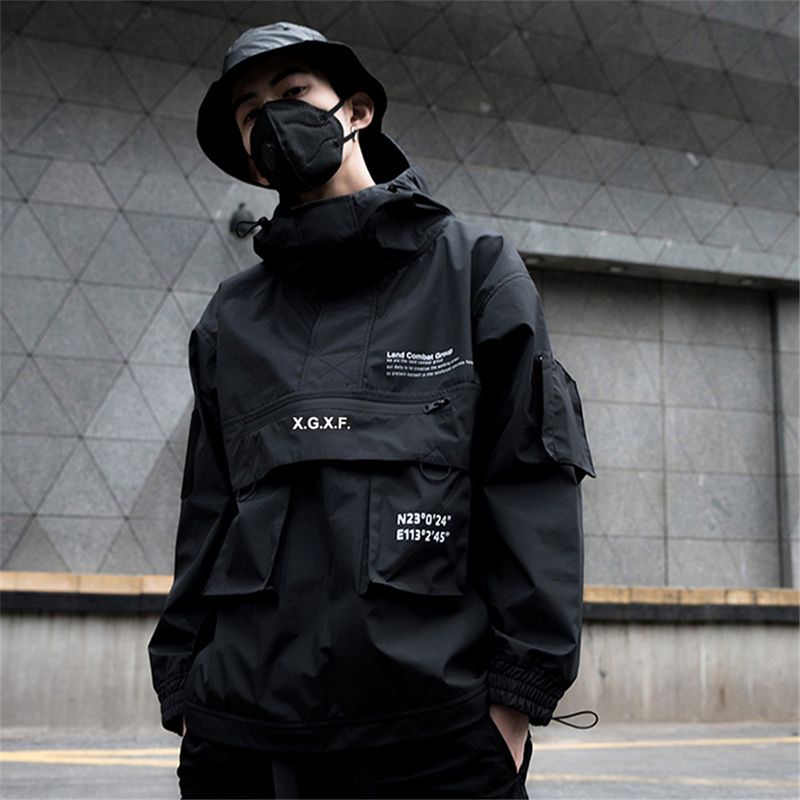 11 BYBBS DARK Black Cargo Jackets Men 