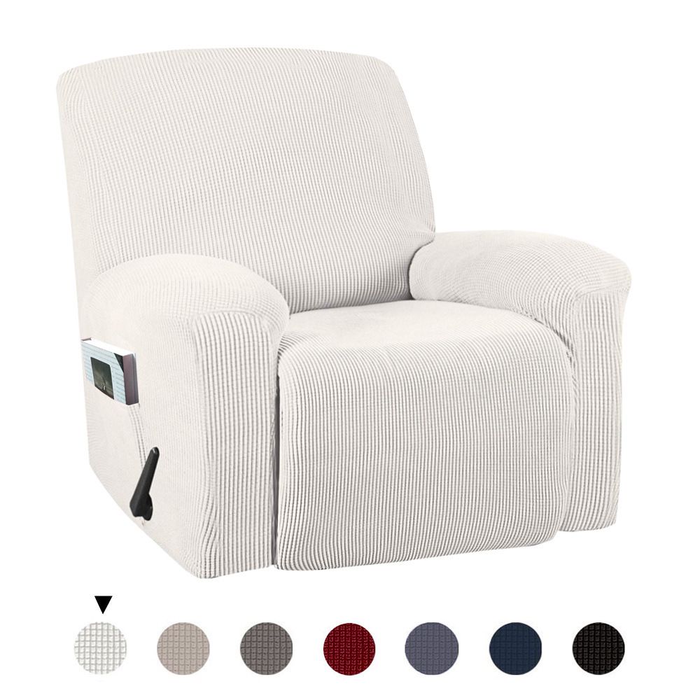 ComfyCover All Inclusive Rocker Recliner: Elastic Solid Color Bed Sofa ...