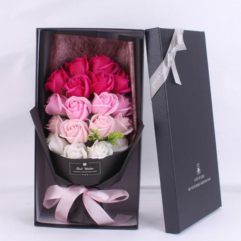 Style 2: Rose mit Geschenk-Box