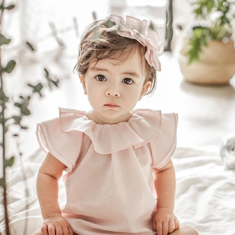Mignon bébé fille 1er anniversaire fête robe Floral barboteuse