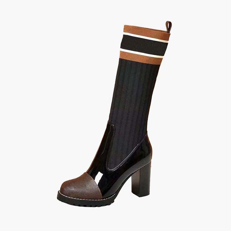 Botas TWIN SET altas camel con flecos