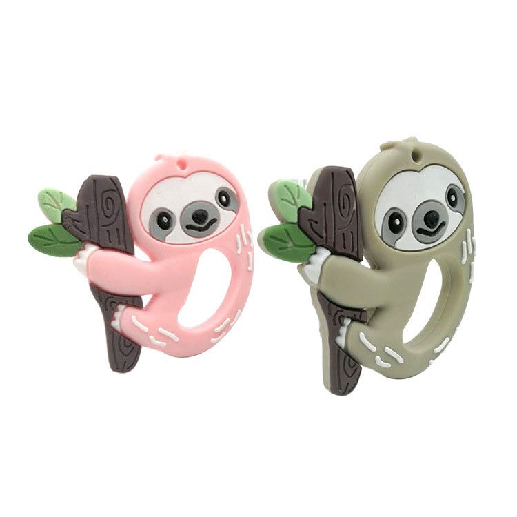 sloth silicone teether
