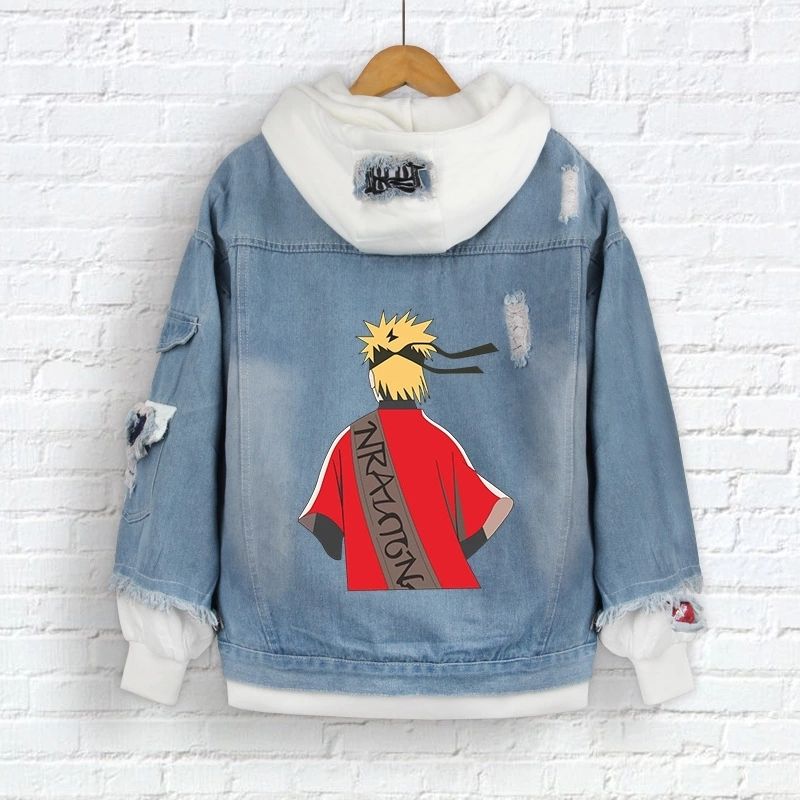 Mejor Precio En A Granel Anime Denim Veste Naruto Denim Hoodie Homme Naruto  Spring Automne Costume Pure Trendy Mode Casual Coffret Mâle Cowboy Vestes  W1227 | Envío Gratuito | DHgate | Moins