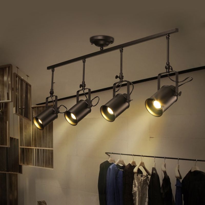 Nordic Retro Loft Track Light RH American Industrial LED Black Ceiling