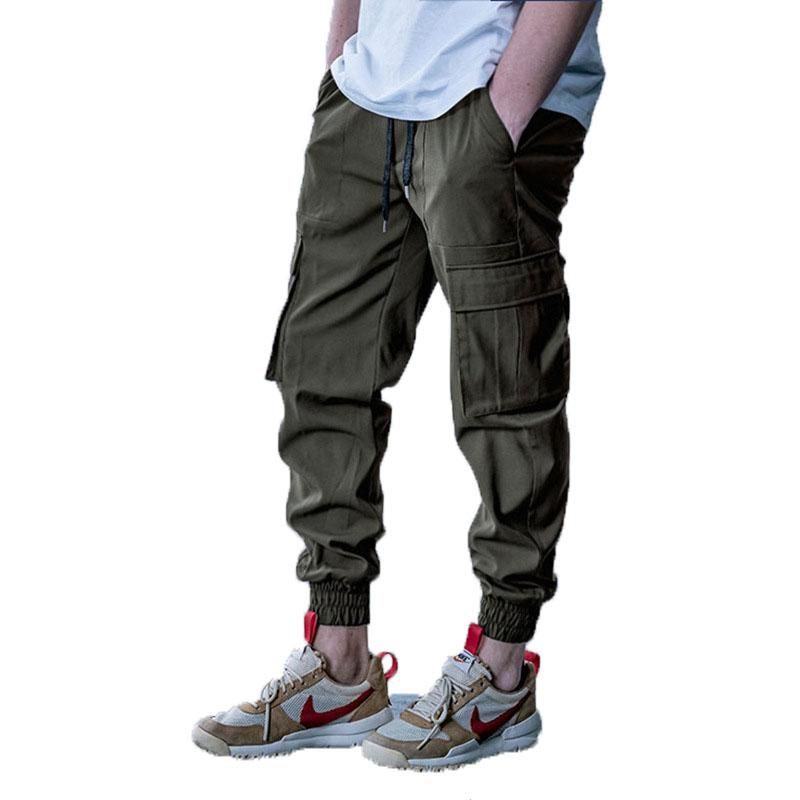 Compra Pantalones Para Hombres Moda Casual Suelto Sólido Streetwear Jogger  Hombres Monos Estiramientos Multil Bolsillo Deportes Trabajo Fuera  Pantalones Barato | Entrega Rápida Y Calidad | Es.Dhgate