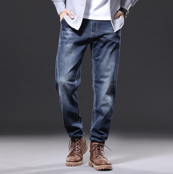 Compra Pantalones Vaqueros Para Hombres Talla Grande 46 Hombres Recto Denim  Pantalones Tide Hombres Jean Spring Summer Elasticity Pantalones Vaqueros  Bottoms Ropa Barato | Entrega Rápida Y Calidad | Es.Dhgate