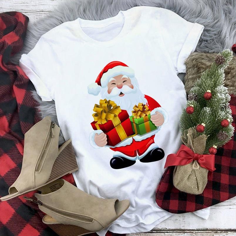 Amazon.com: merry christmas cute xmas t-shirt: clothing Women Fashion Tshirt Tops Cute Holiday Cartoon New Year Merry Christmas T Shirt Female Tee Shirt