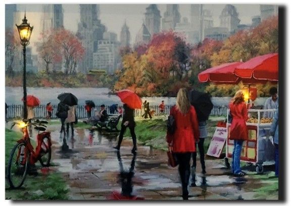 Rainy Park-16x24inch (40x60cm)