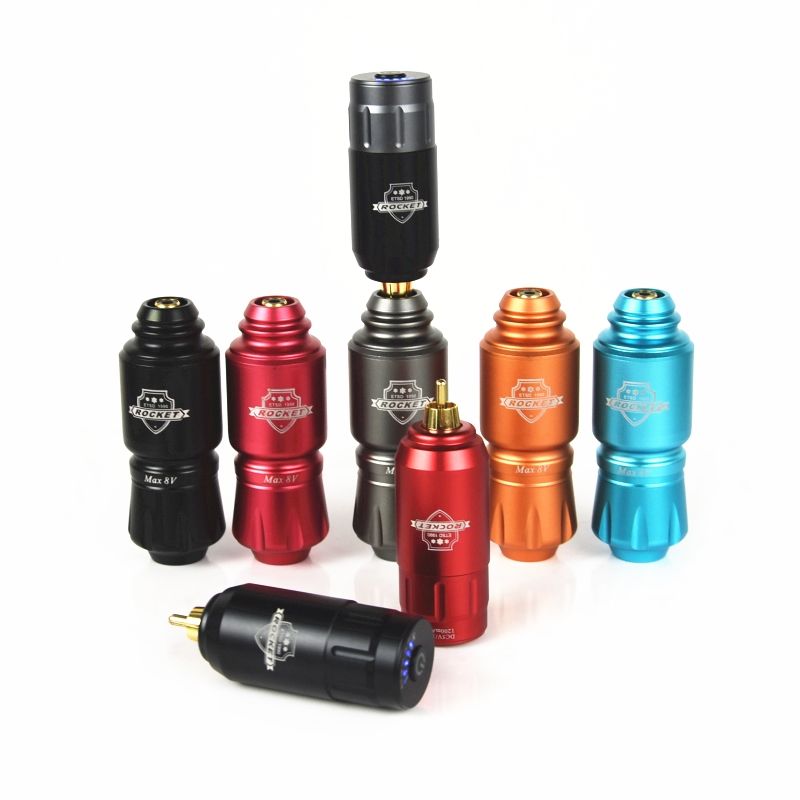 Pro Rocket Mini Rotary Tattoo Machine Pen With Powerful Tattoo Battery