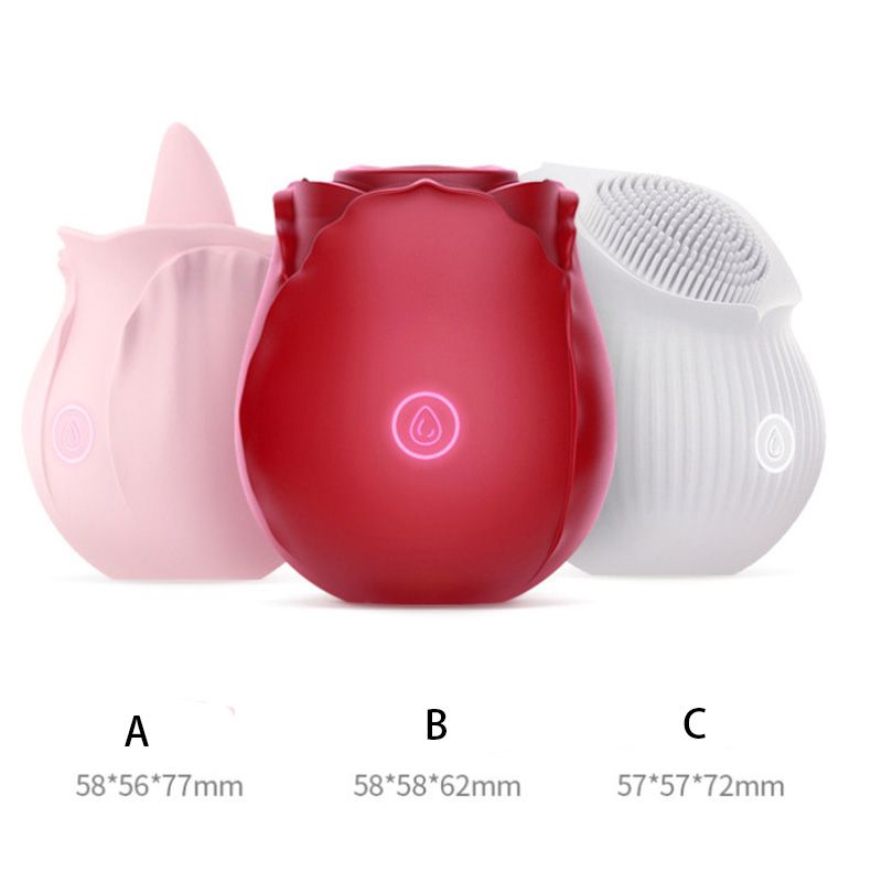 2021 Upgraded Women Rose Toys with 10 Gears Washable Waterproof Rechargeable Rose Flower Toy for Women Rose Toy for Women Pleasure Sucking Licking Tongue Adult Toys Vibrarator 