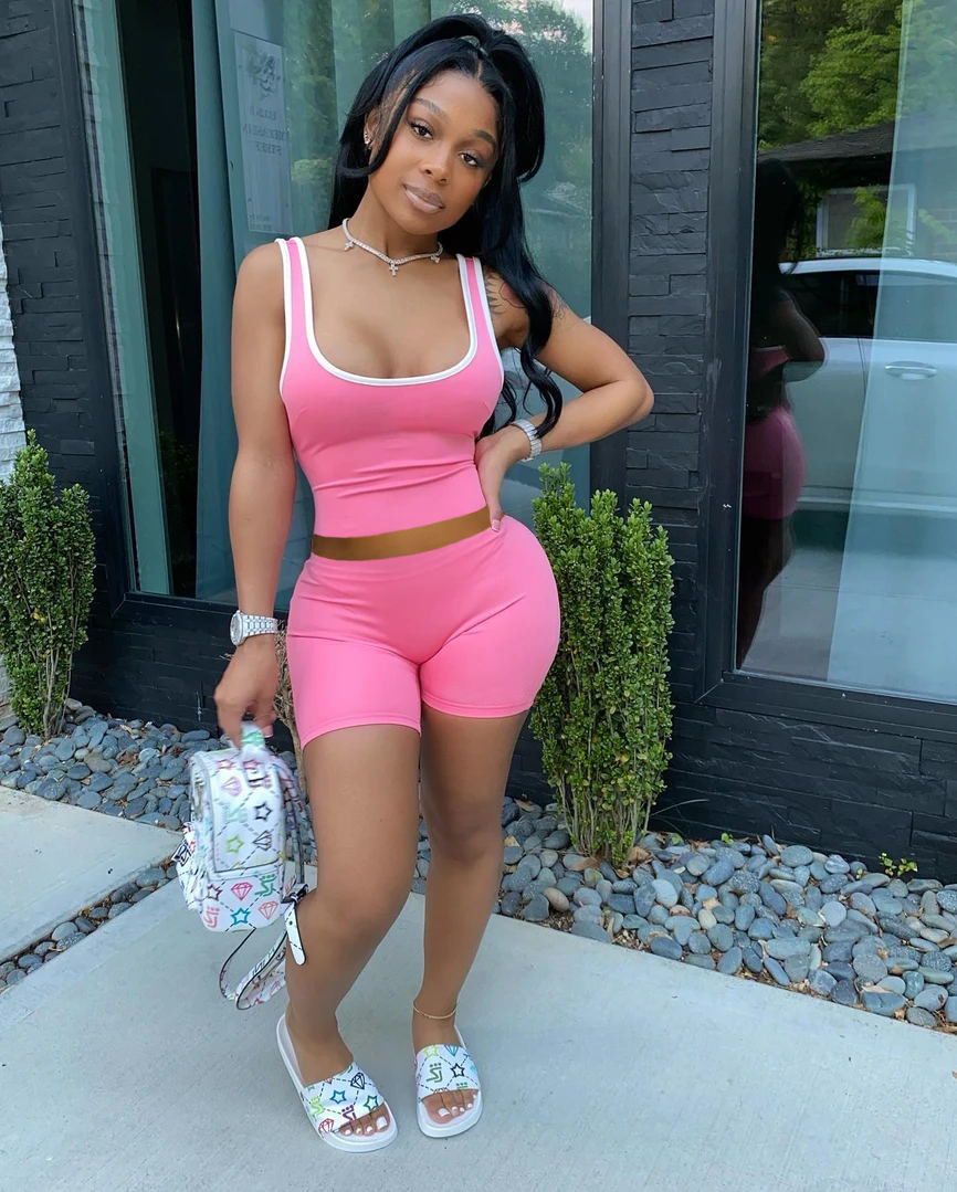 Casual Sport Suit Women Tracksuit Set 