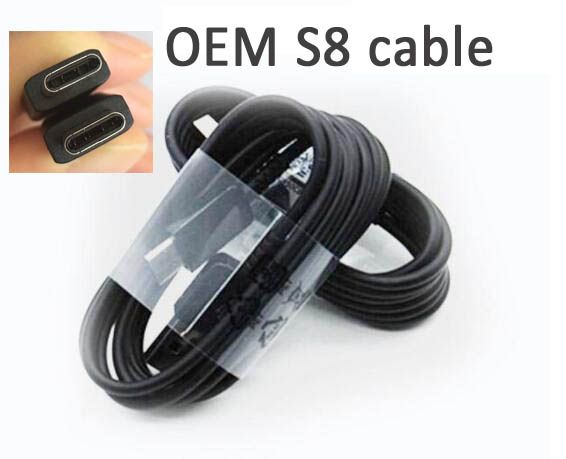 OEM Svart S8 Typ C-kabel