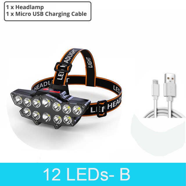 12 LED negro