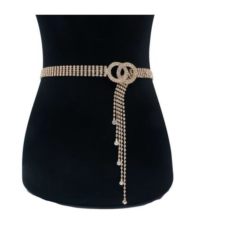 Cadena de cintura para mujer con diseño de diamantes Mujer Cinturones de moda Cadenas de